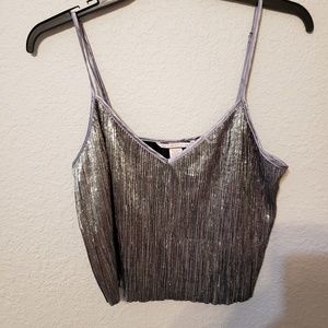 Victoria Secret Metallic PJ Top adj. straps S